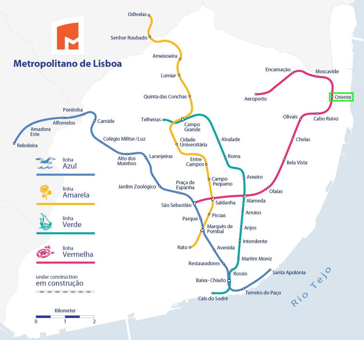 lisbon oriente train station map