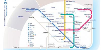 Map of metro lisbon