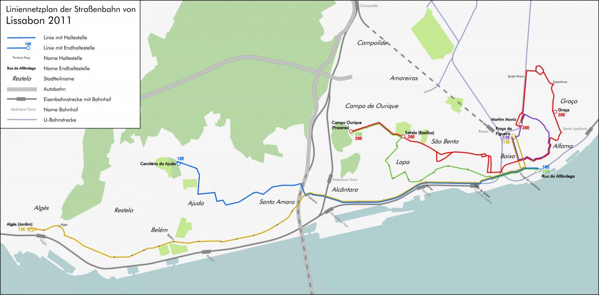 tram 12 lisbon route map