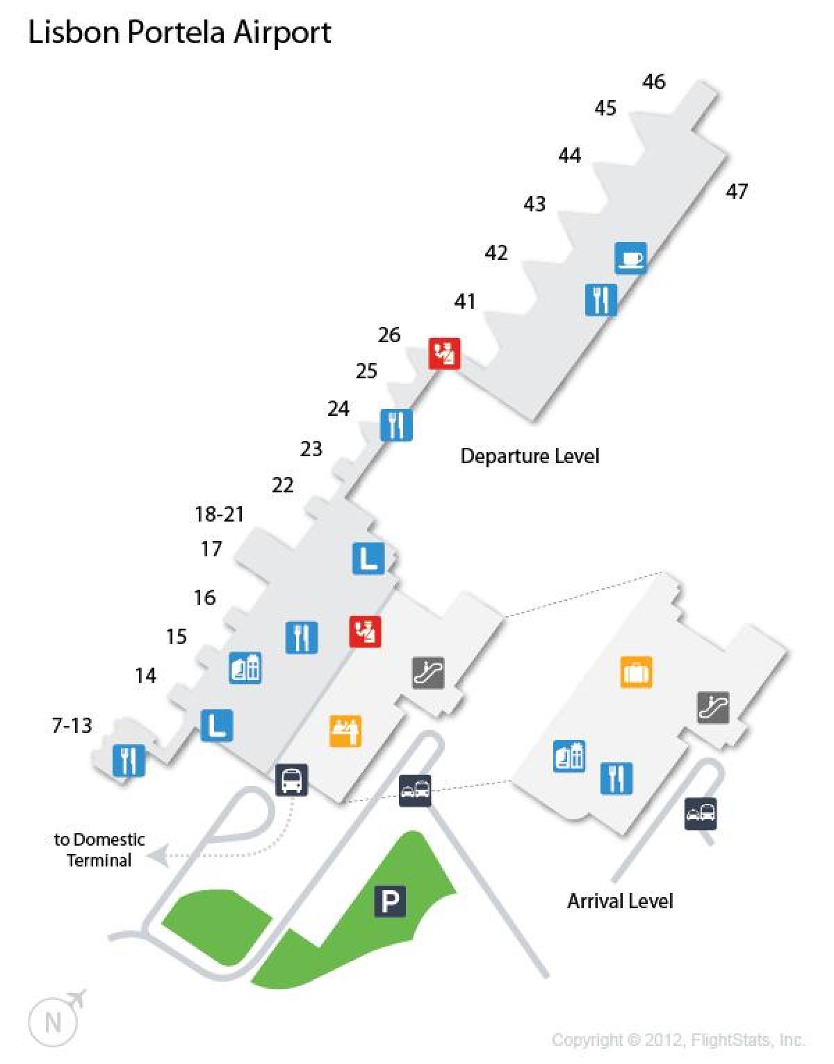 map of lisbon airport terminal 1