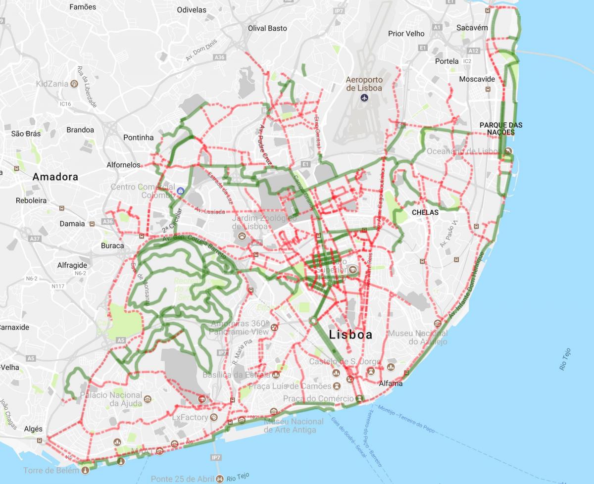 map of lisbon bike