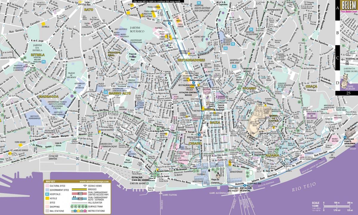 city center lisbon map