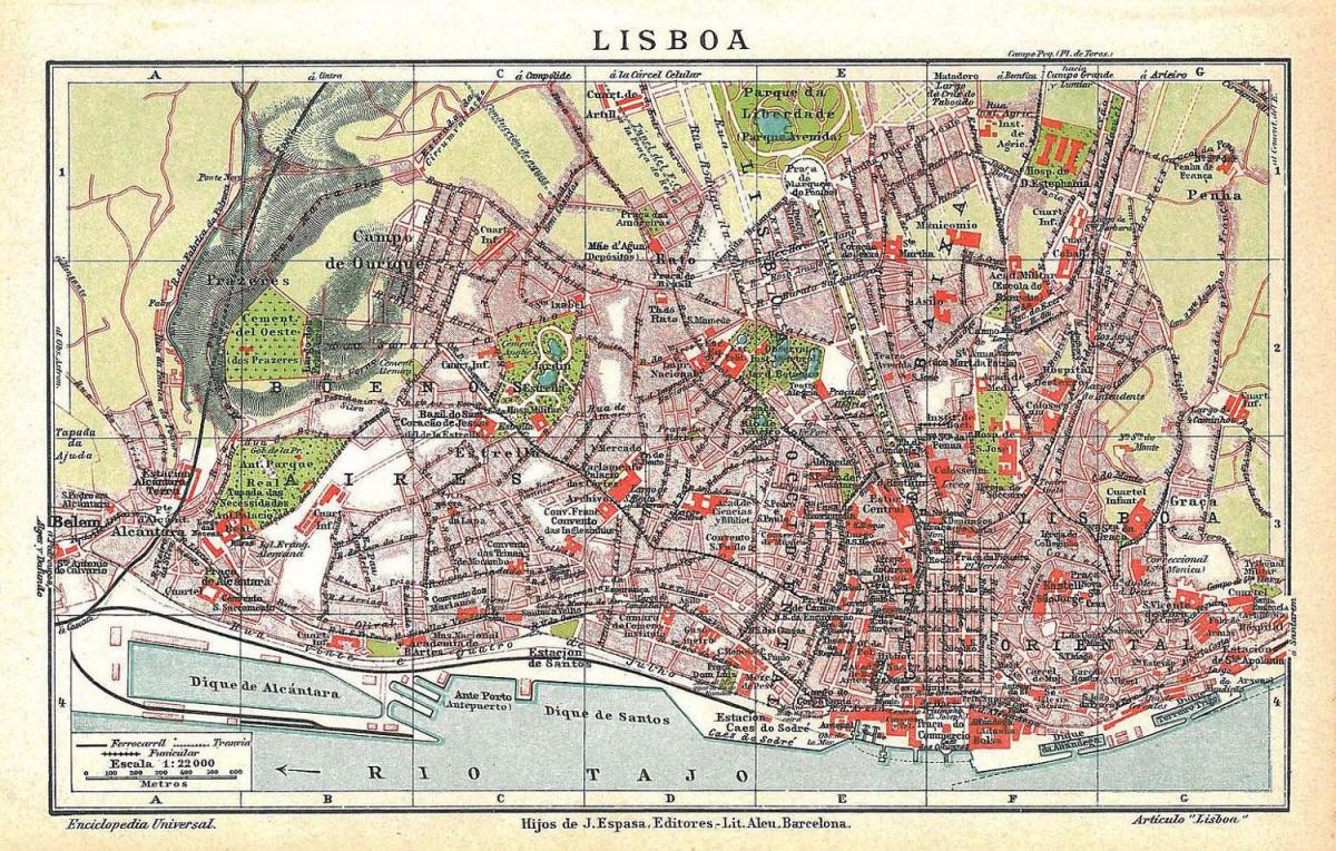 map of lisbon old city