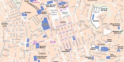Alfama district lisbon map