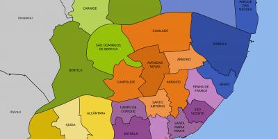 Map of lisbon portugal neighborhoods