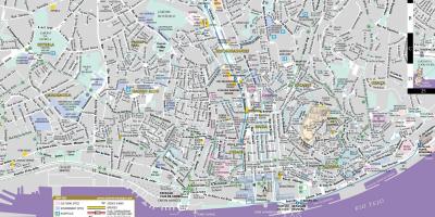 Street map of lisbon city