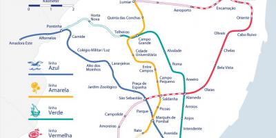 Lisbon railway stations map